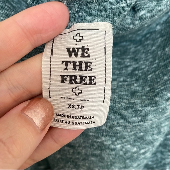 We The Free Turquoise Valencia Off the Shoulder Tee Size XS - Picture 5 of 7